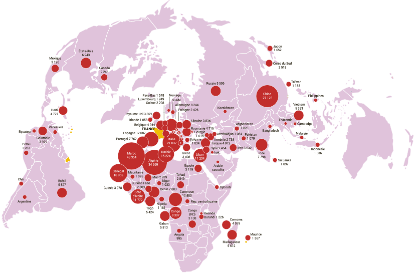 Carte interactive de la mobilité en France